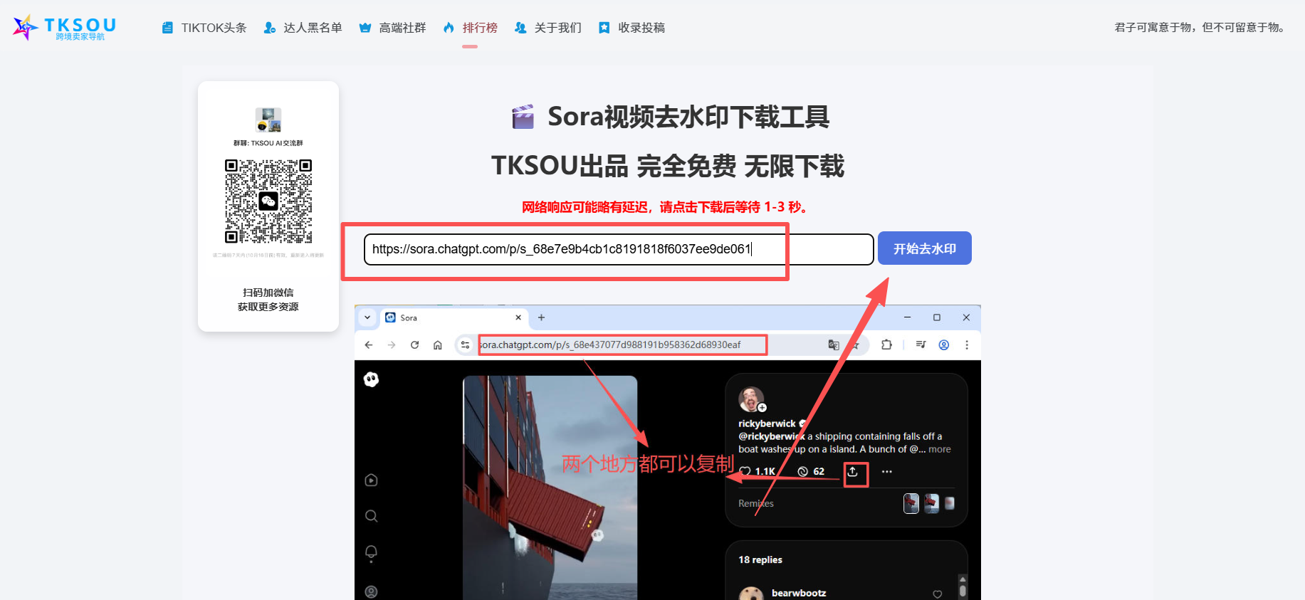 Sora2无损去水印完整版教程-TKSOU